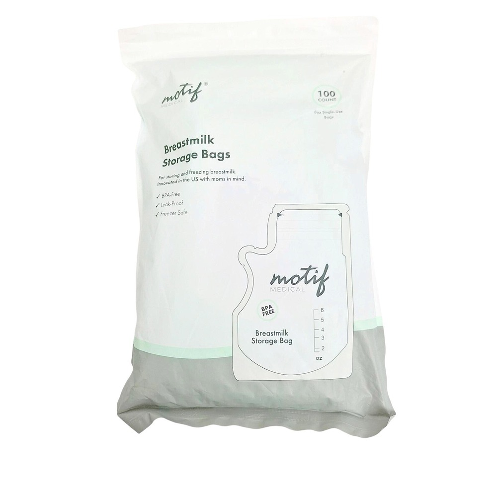 Motif Medical Breastmilk‎ Storage Bags 100 Count 8oz BPA Free Leak Proof Freezer